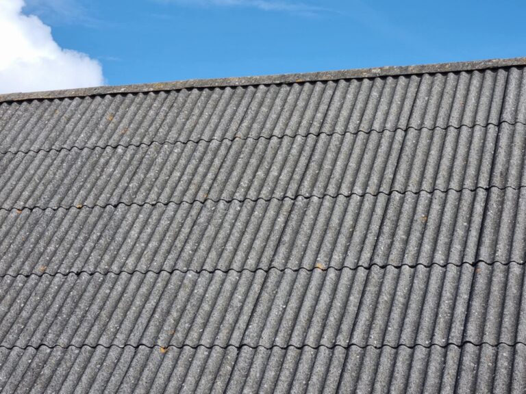 Maling af eternittag med asbest