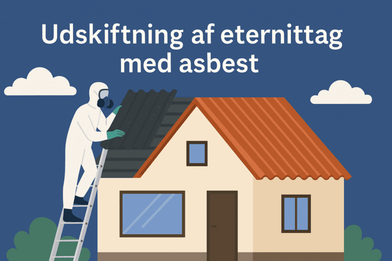 Udskiftning af eternittag med asbest – Pris & regler 2025