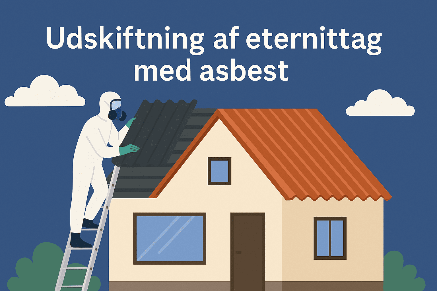 Udskiftning af eternittag med asbest – Pris & regler 2025