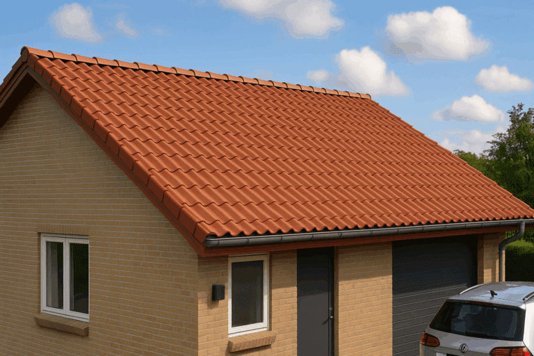 røde teglsten og tegltag