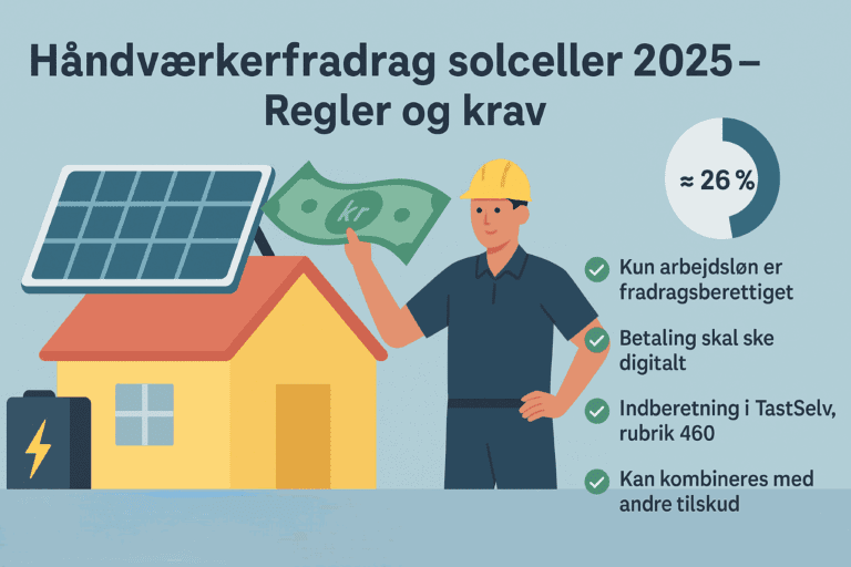 Håndværkerfradrag solceller 2025 – Regler og krav - Håndværkerfradrag 2025 solceller