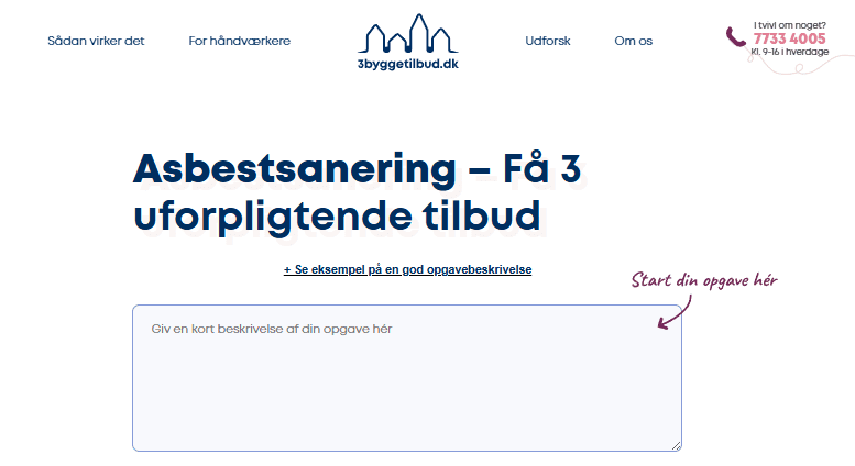 Asbestsanering tilbud – få 3 gratis tilbud