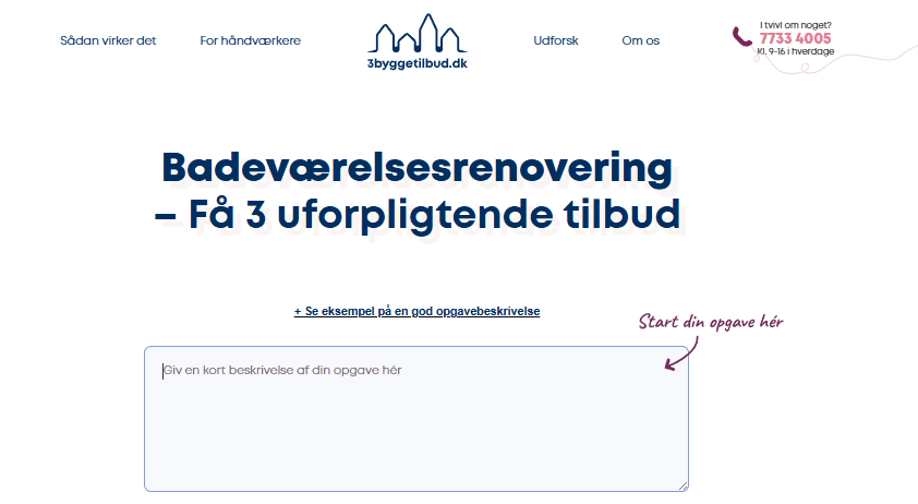 Badeværelsesrenovering tilbud – få 3 gratis tilbud