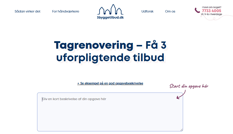 Tagrenovering – få 3 uforpligtende tilbud